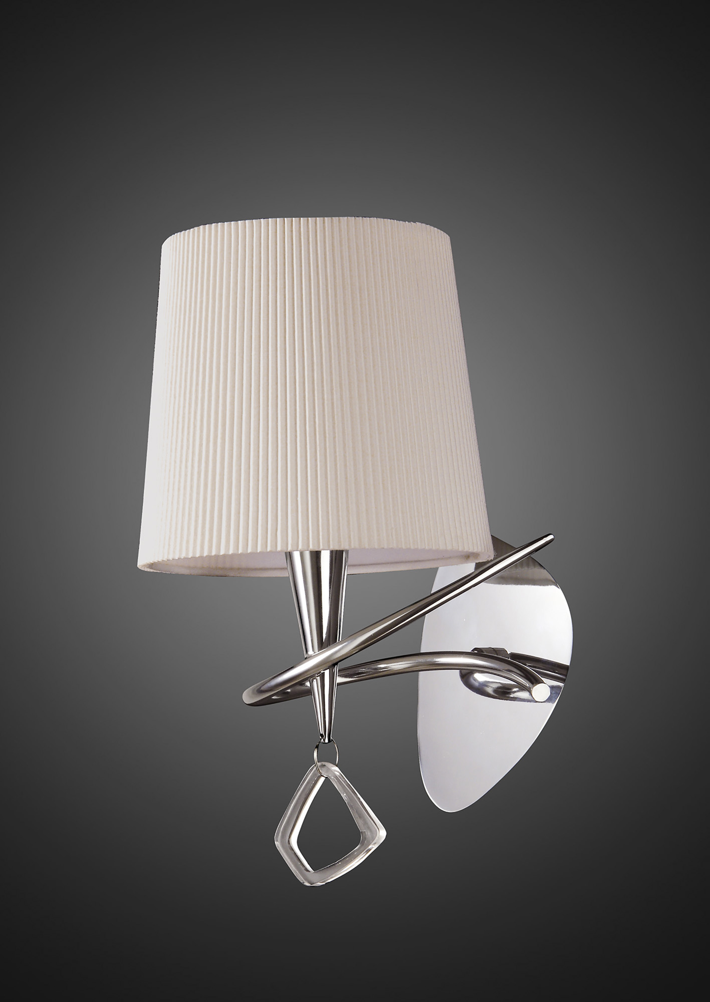 Mara Polished Chrome-Ivory White Wall Lights Mantra Armed Wall Lights Mara Polished Chrome-Ivory White Wall Lights Mantra Armed Wall Lights